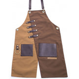 Fancy Duty Design Apron-Brown