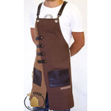 Fancy Duty Design Apron-Brown