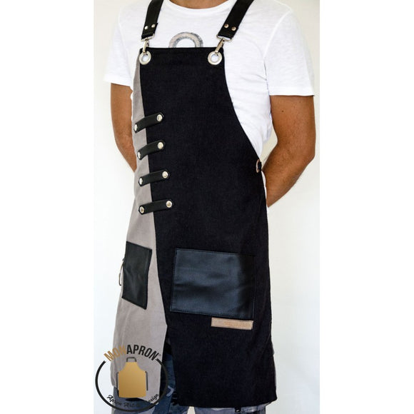 Black-Gray Design Apron Adjustable Straps