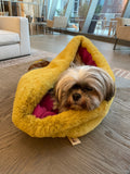 Chip- Snuggle Bed for Pets, Cuddle Bed, Faux Fur Pet Bed, Travel Bed, Anti-Anxiety Dog Bed, Warm Bed, Christmas Gift ,Personalized Bed